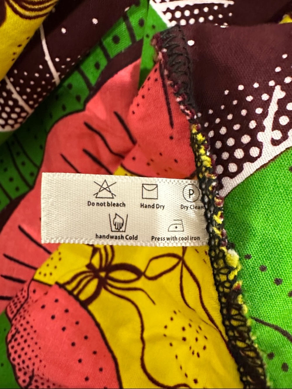 Grass Fields African pattern tent tank dress pockets size 12 colorful fun boho - Picture 4 of 5